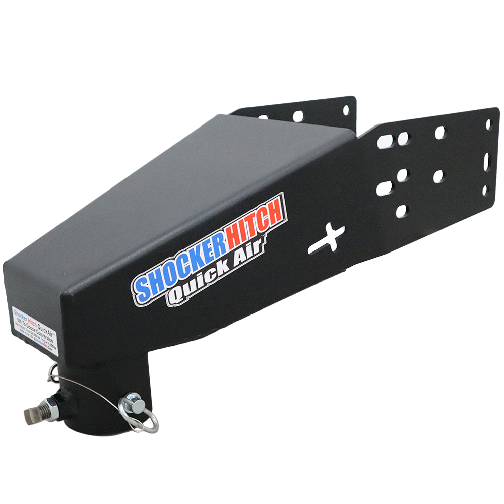 Shocker Quick Air 5th-Wheel-to-Gooseneck Pin Box — Lippert 1621/0719/Rhino (needs Shocker air hitch)